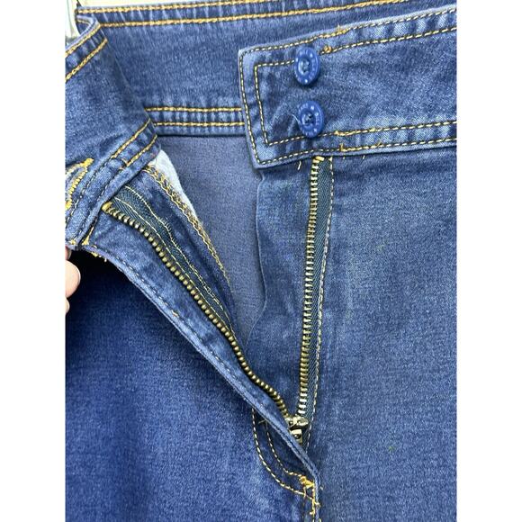 Bill Blass Jeans Women’s 14 Blue High Rise Bermuda Shorts Stretch Denim Cotton - Picture 3 of 12